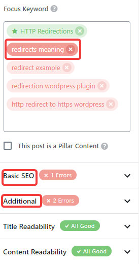 ek anahtar kelimeler için testleri kontrol etmek