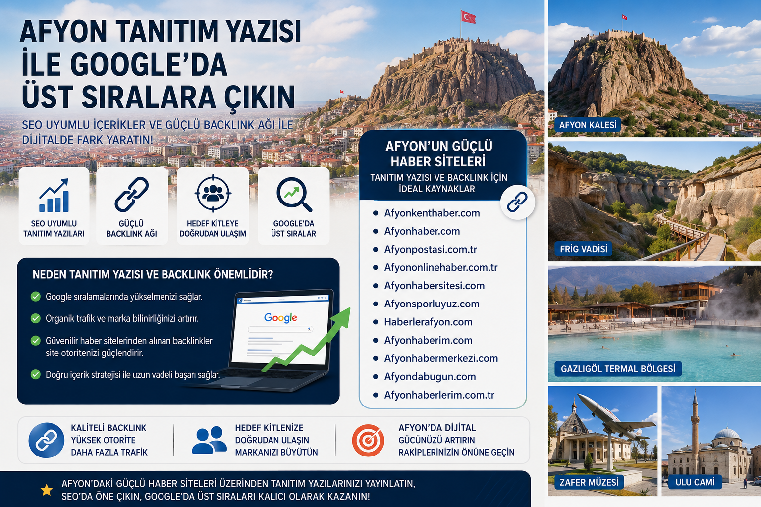 Afyon Tanıtım Yazısı ile Google’da Üst Sıralara Çıkın
