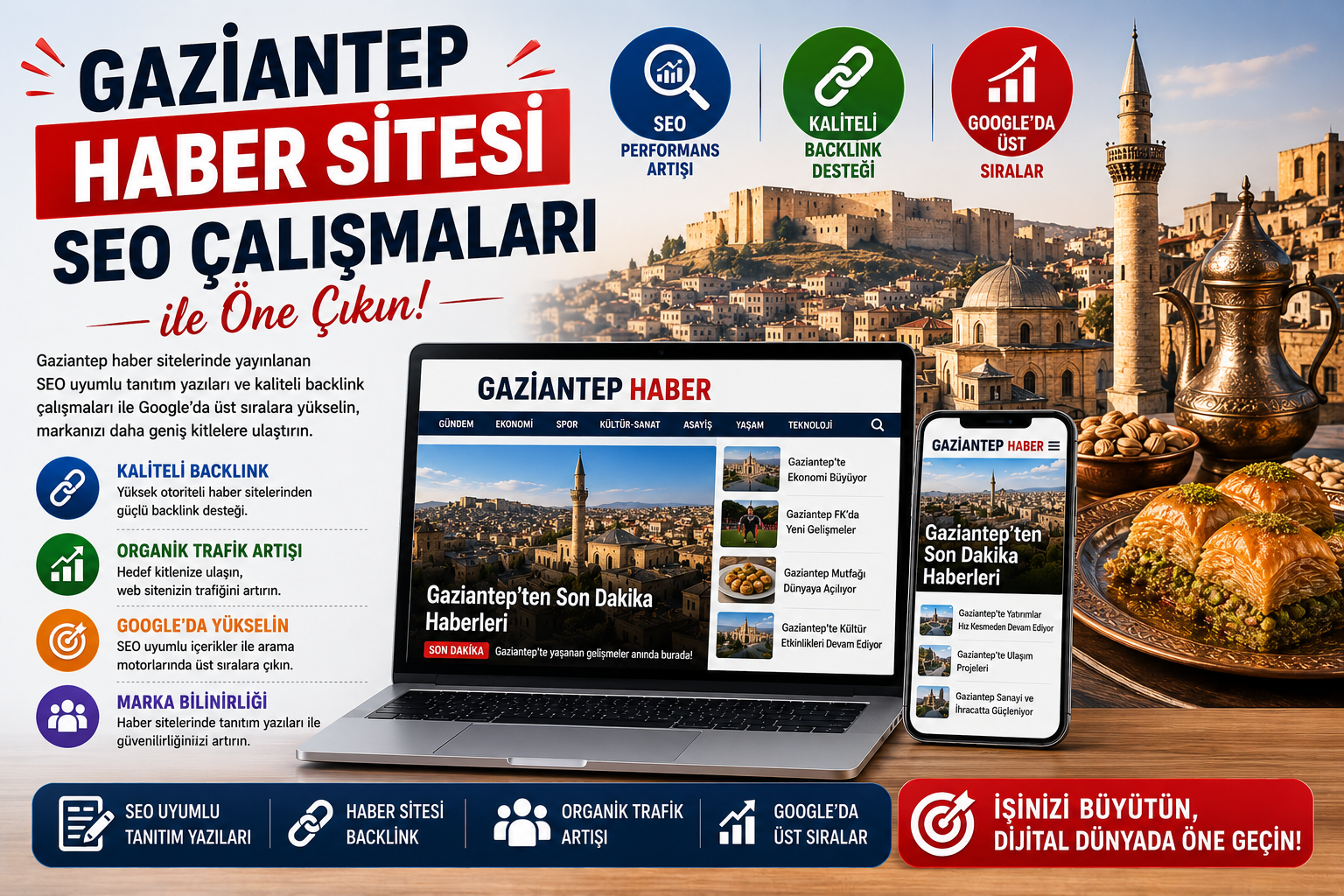 Gaziantep Haber Sitesi SEO Çalışmaları ile Öne Çıkın