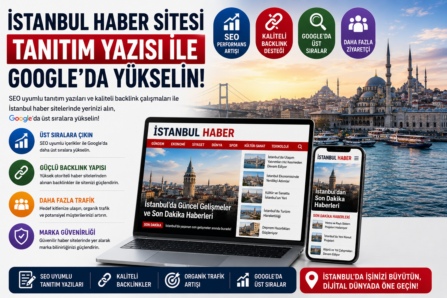 İstanbul Haber Sitesi Tanıtım Yazısı ile Google’da Yükselin