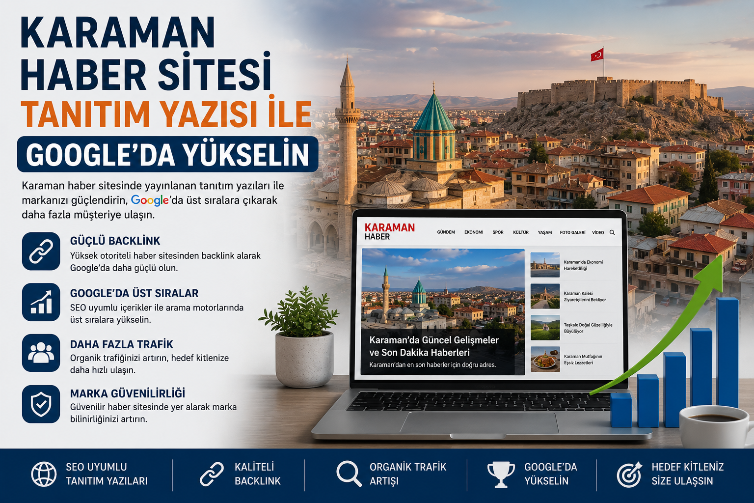 Karaman Haber Sitesi Tanıtım Yazısı ile Google’da Yükselin