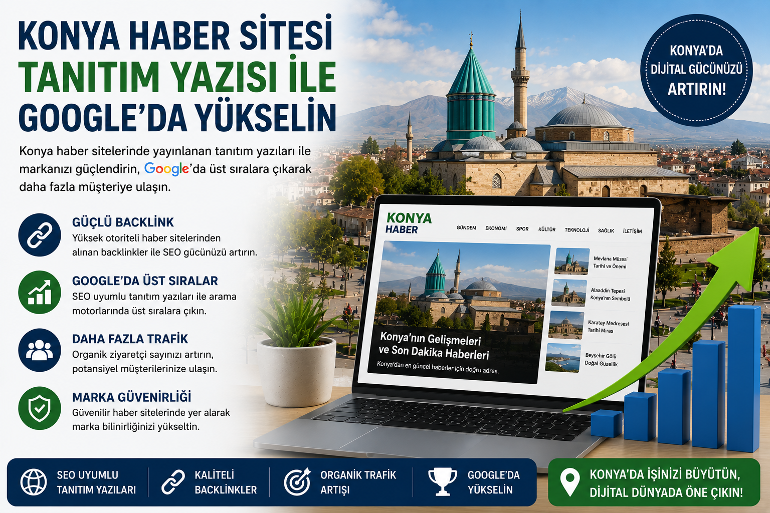 Konya Haber Sitesi Tanıtım Yazısı ile Google’da Yükselin